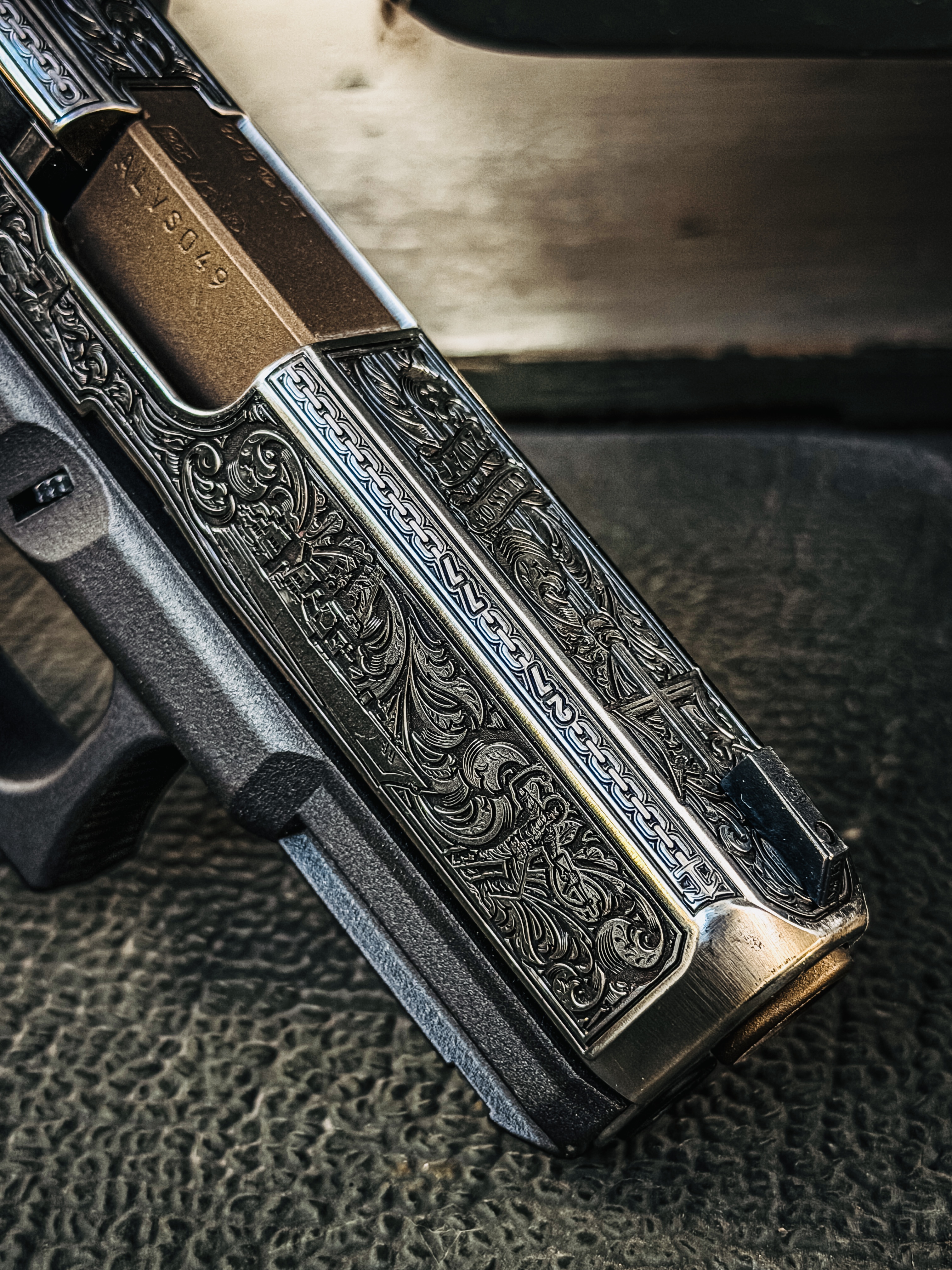 USNA Class of 2027 GLOCK 19X V — muzzle end engraving detail